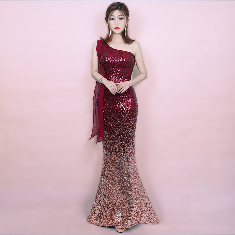 Party dress long banquet slim fit