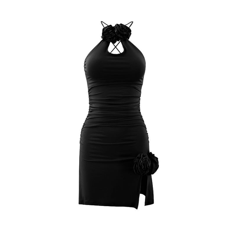 Women's Fashion Halter Hollow Sheath Dress