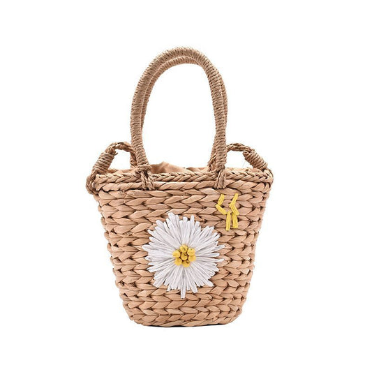 Small Daisy Straw Bag Women Shoulder Bags Handmade