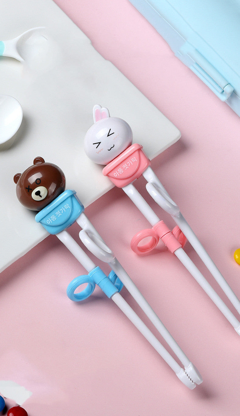 Korean Design Children'S Chopsticks Training Chopsticks Kids Cutlery Set Spoon Fork Baby Learning Practice Chopsticks Boy A Section