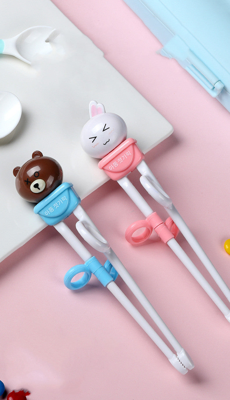 Korean Design Children'S Chopsticks Training Chopsticks Kids Cutlery Set Spoon Fork Baby Learning Practice Chopsticks Boy A Section