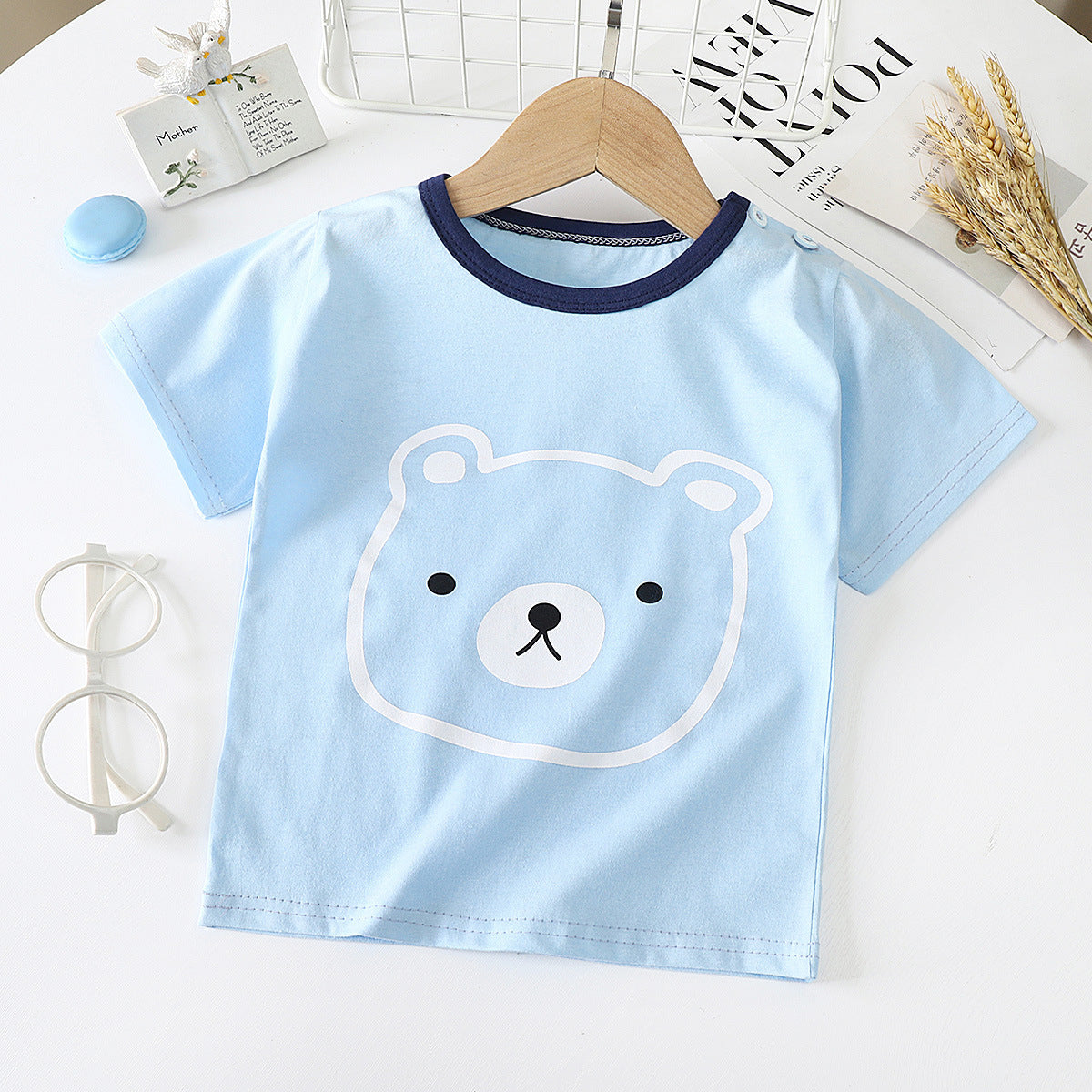 Children's Short-sleeved T-shirt cotton Baby Half-sleeved Bottoming Shirt