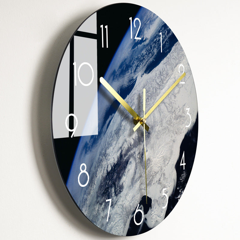 Luxury Silent Wall Clock Living Room Glass Clocks Wall