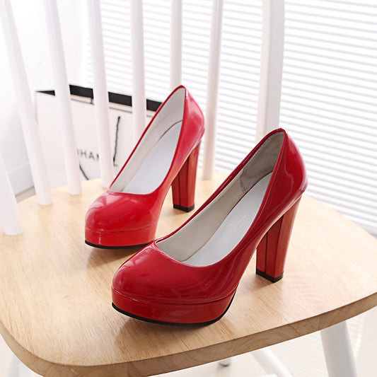 Round toe professional high heels