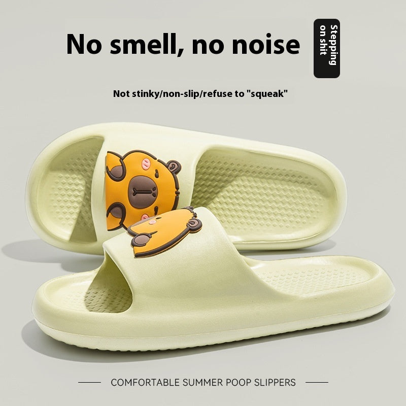 Cute Cartoon Dog Slippers Non-slip Floor Bathroom Slipper Summer Women's House Shoes