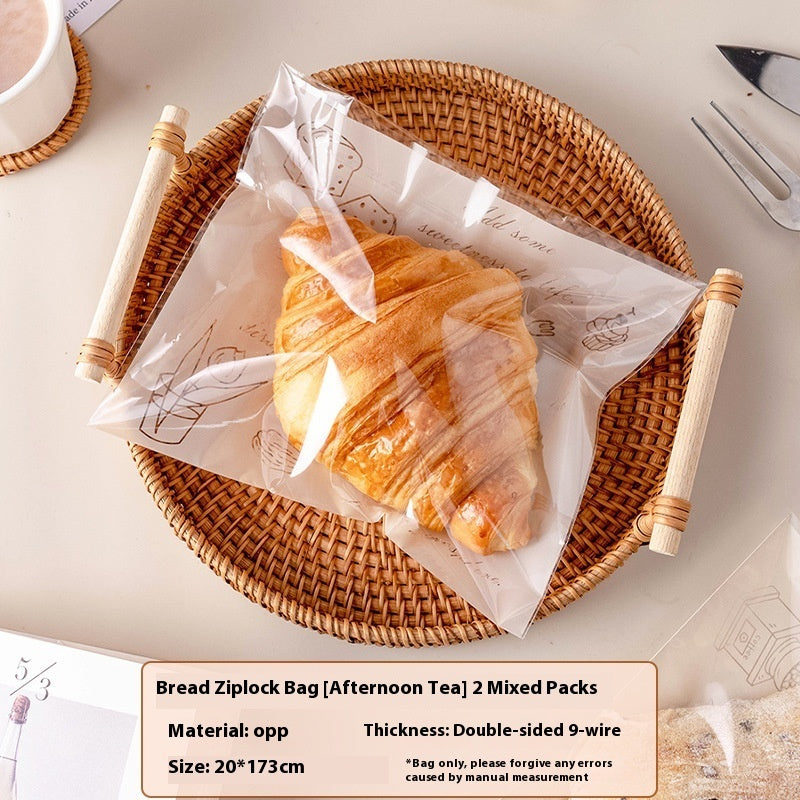 Bread Slice Toast Bagel Sandwich Transparent Disposable Baking Bag