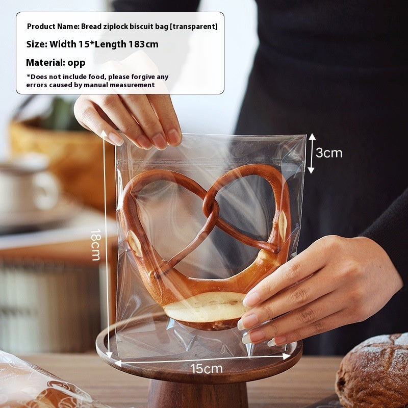 Bread Slice Toast Bagel Sandwich Transparent Disposable Baking Bag