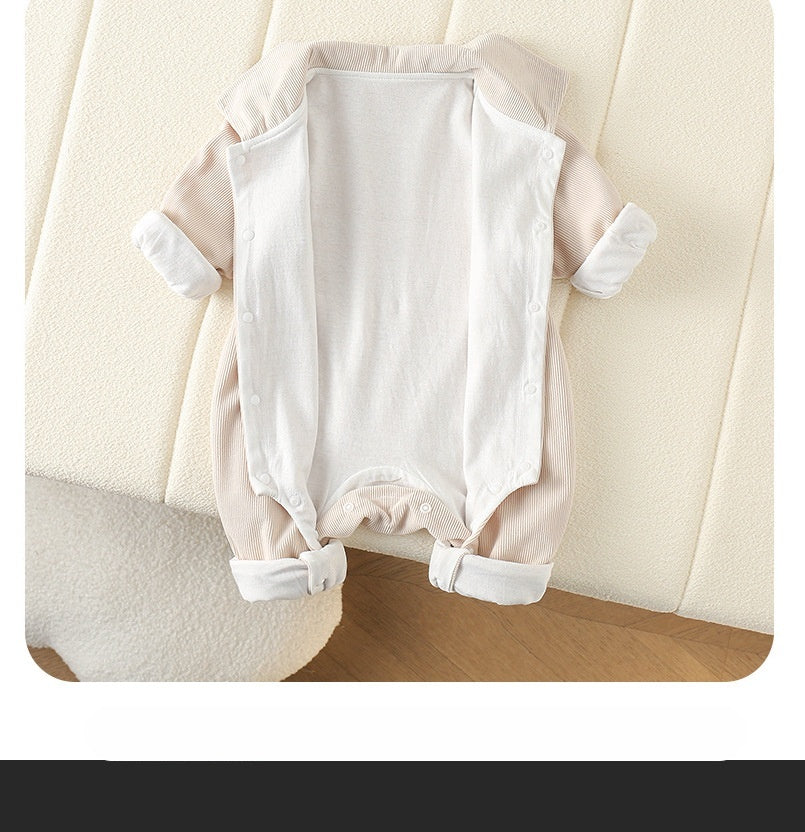 South Korea Baby Autumn Clothing Shirt Jumpsuit Handsome Baby