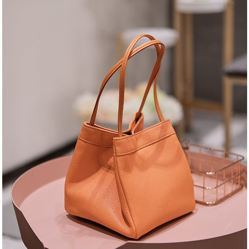 Fashion Ins Bucket Bags Cute Small Square Bag Niche Design Texture Handbag Women