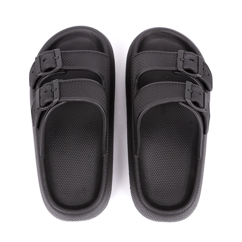 Platform Slippers Women's Summer Buckle Home Shoes Fashion Outdoor Wear Soft Bottom Sandals