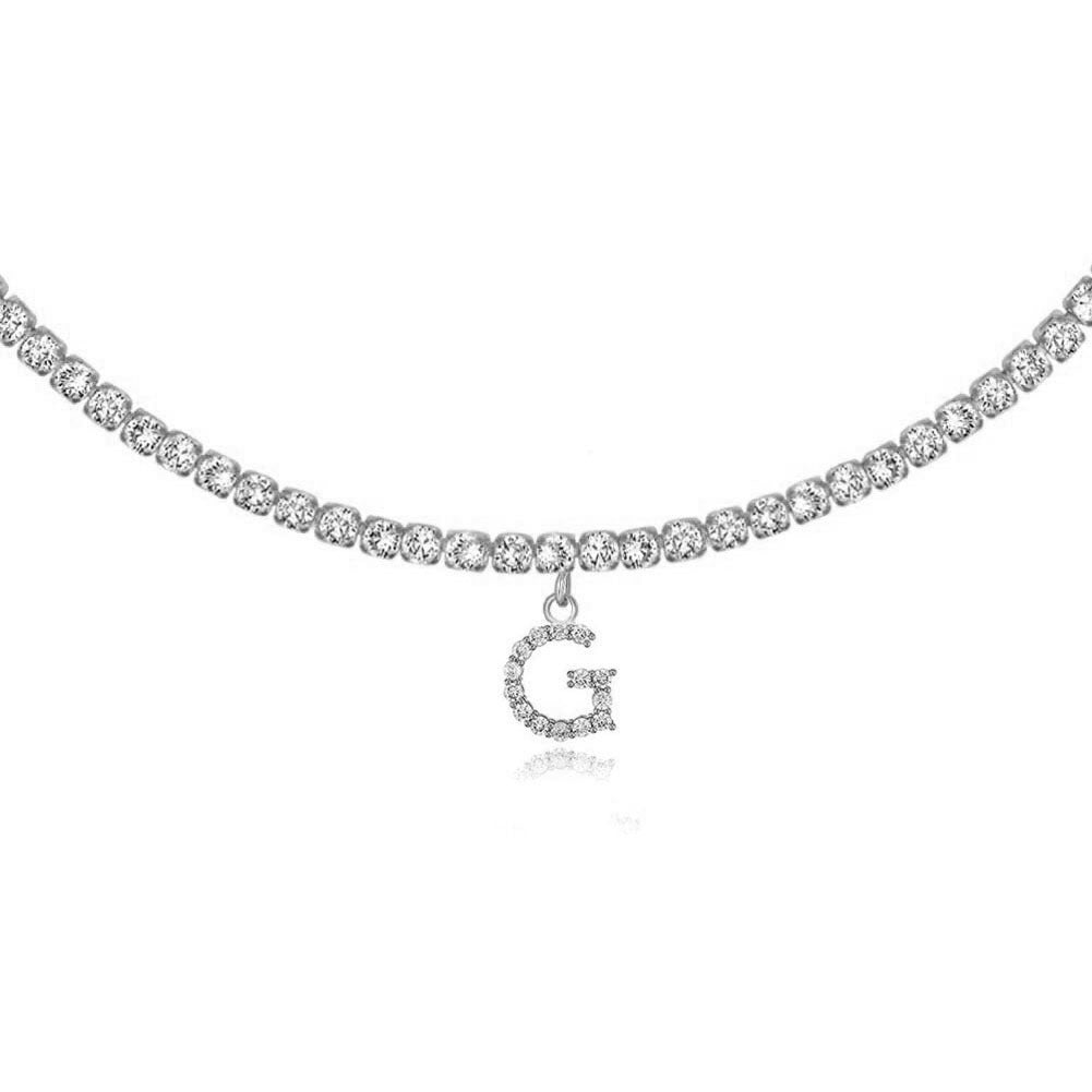 Europe And America Creative Decorative Diamond Letters Necklace Fashion Jewelry