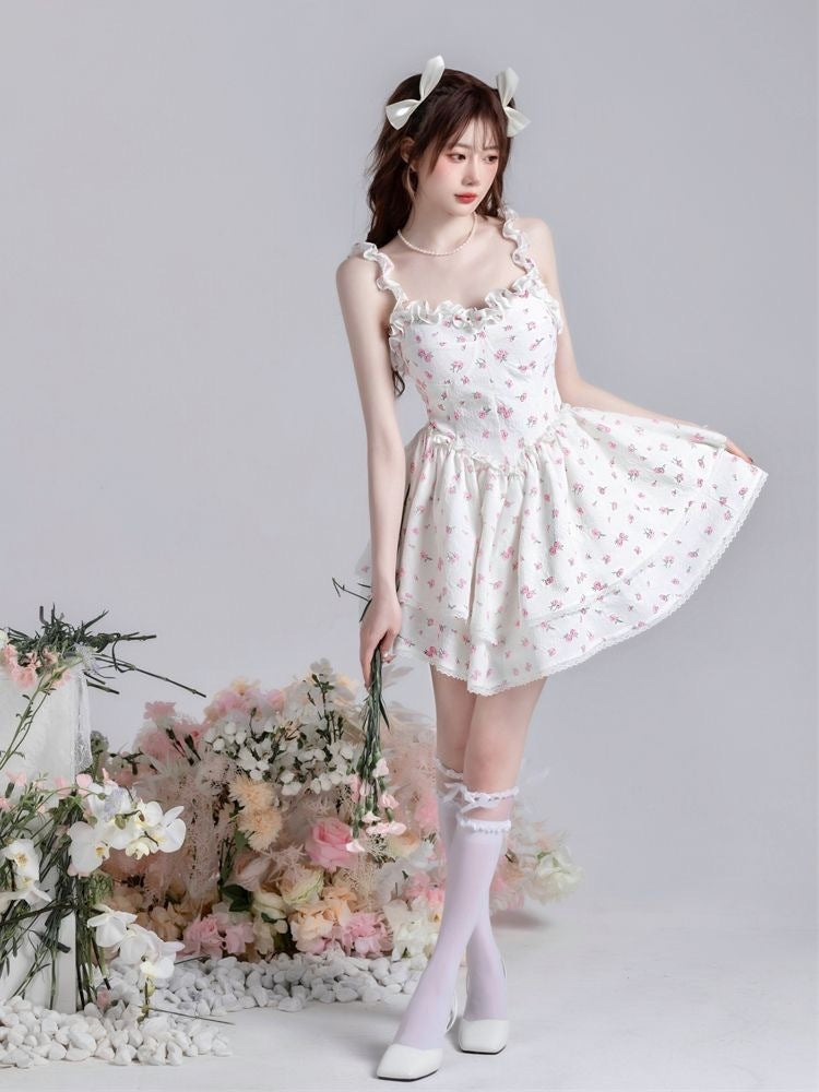 Fashion Floral Strap Dress Women