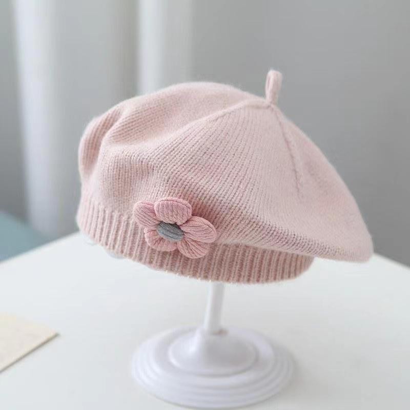 Baby Girl Hat Baby Wool Knitted Beret