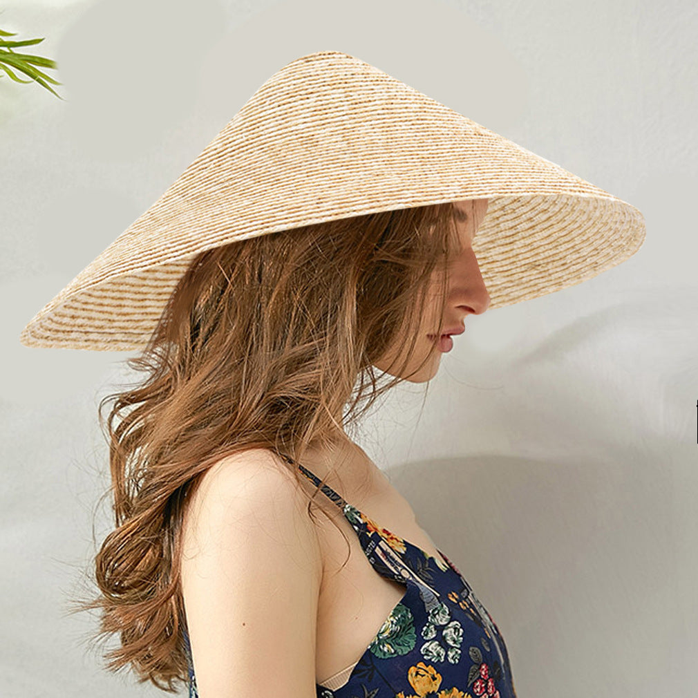 Seaside Beach Hat British Raffia Hat Summer Vacation Sun Protection Sun Hat