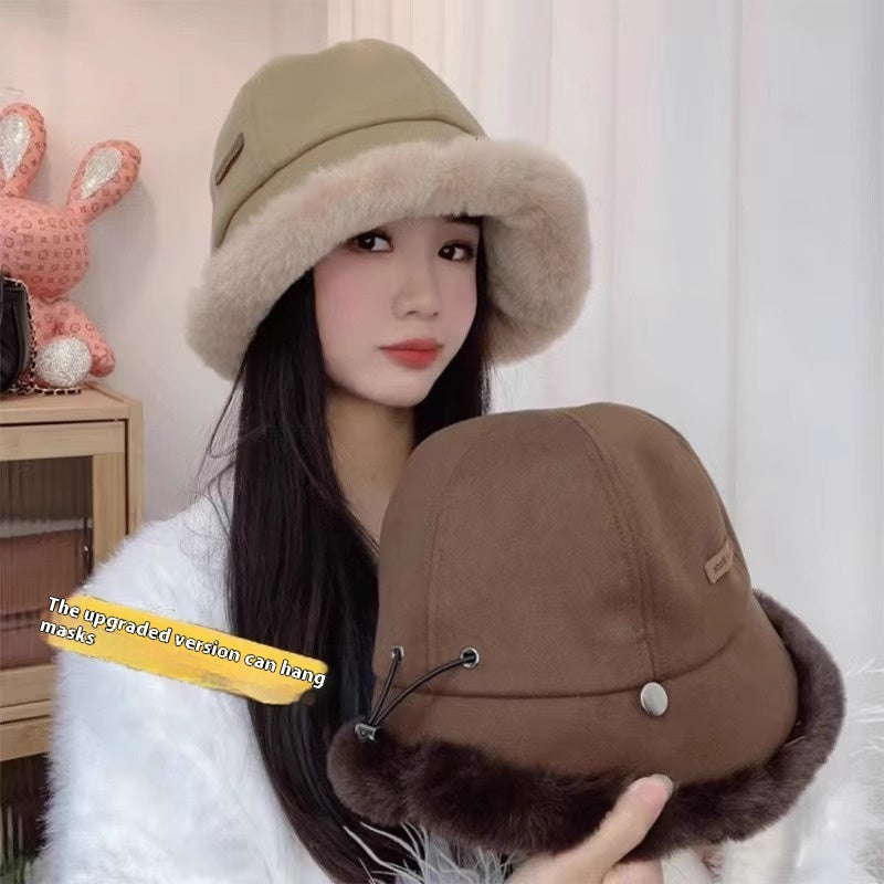 Women's Velvet Warm Autumn And Winter Fisherman Hat