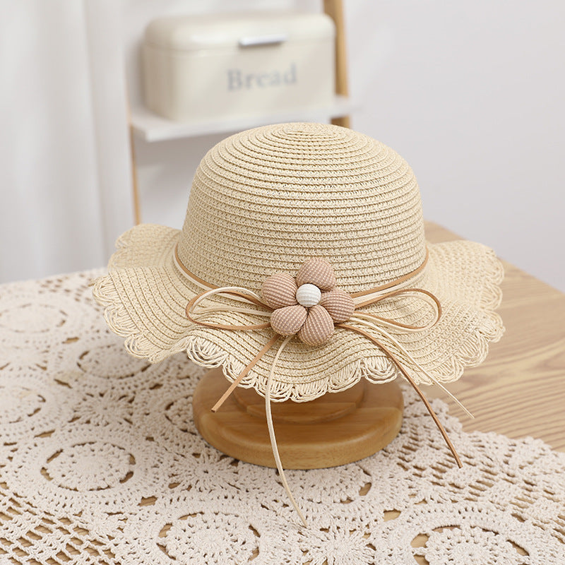 Women's Cute Flowers Sun-proof Sun Hat Straw Hat Bag