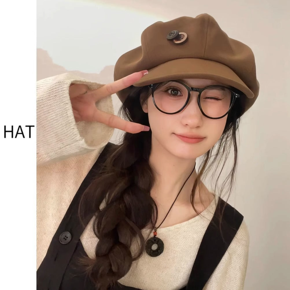 Cloud Hat For Women Autumn And Winter All-matching Small Face