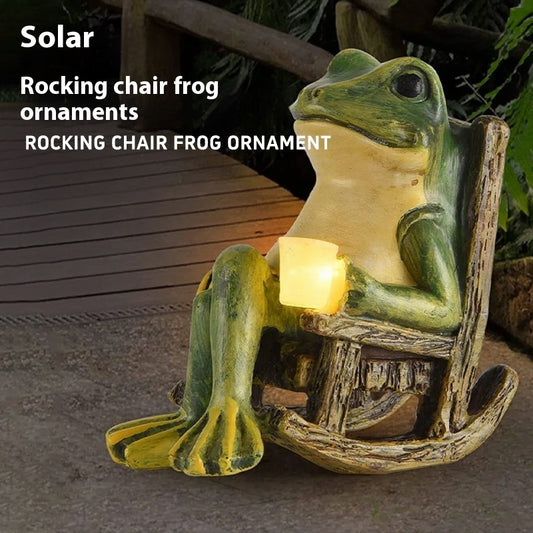 Courtyard Garden Decoration Solar Frog Small Night Lamp