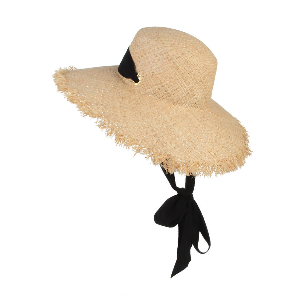 Seaside Beach Hat British Raffia Hat Summer Vacation Sun Protection Sun Hat