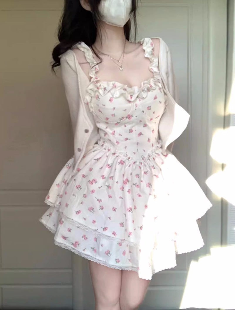 Fashion Floral Strap Dress Women