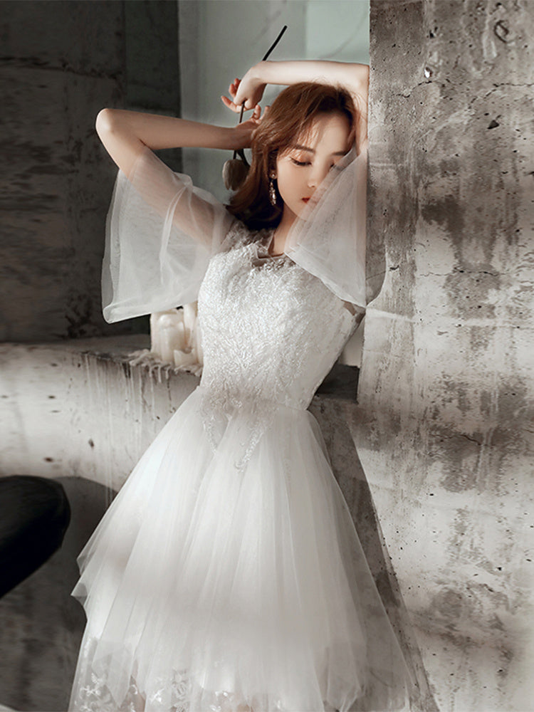 White Evening Dress Female Party Temperament