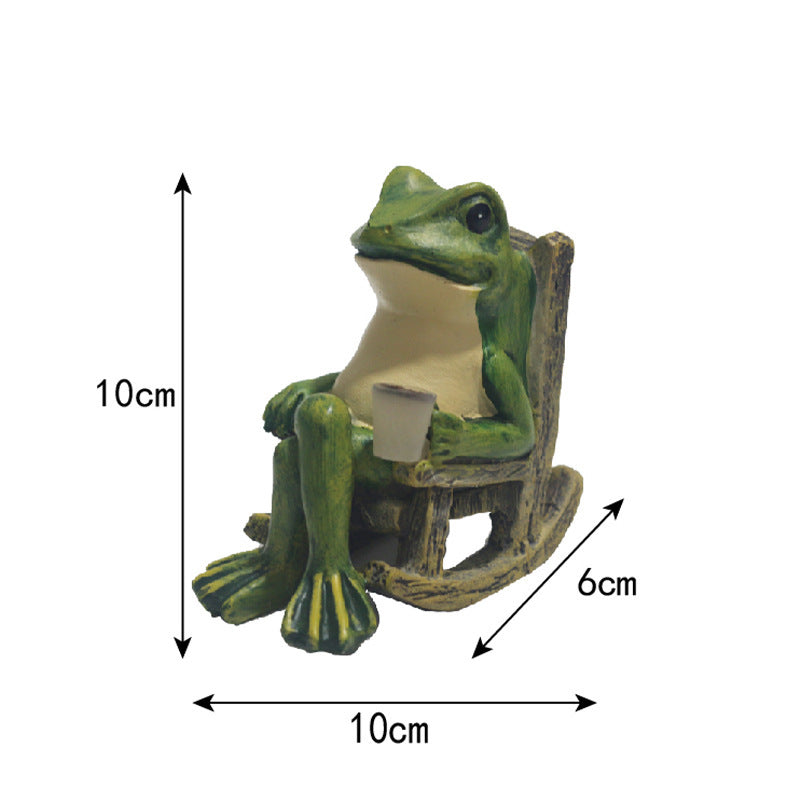 Courtyard Garden Decoration Solar Frog Small Night Lamp