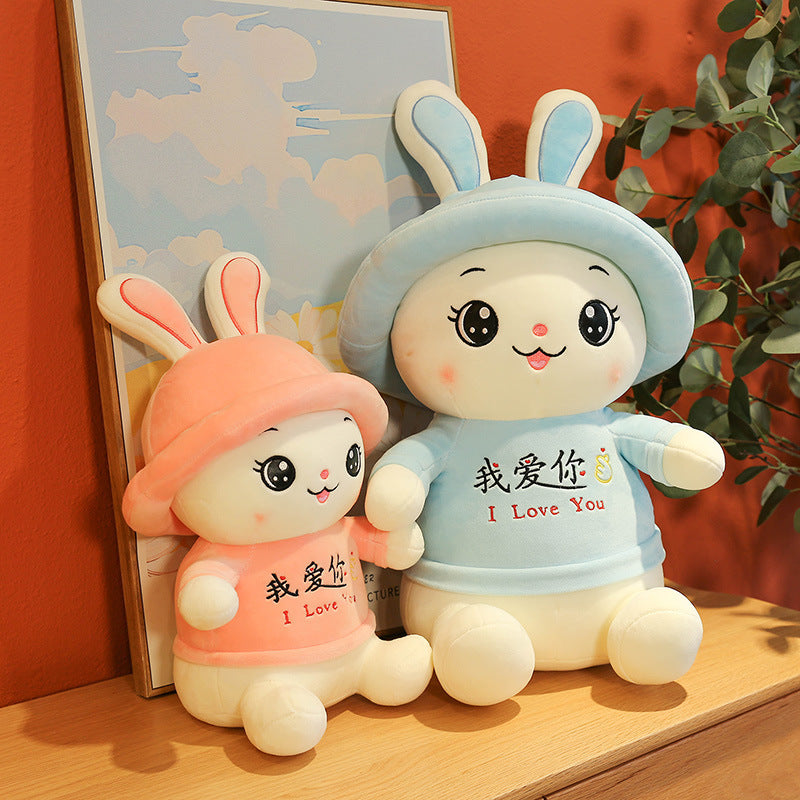 With Hat Rabbit Stuffed Animal Toy Female