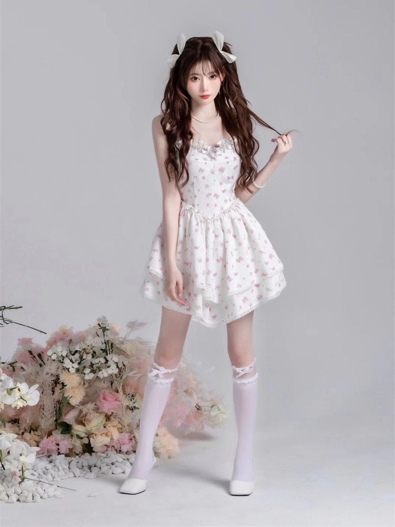 Fashion Floral Strap Dress Women